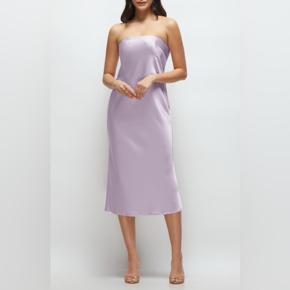 plus size After Six Purple Strapless Dress Satin Elegance size 1x - Picture 1 of 13